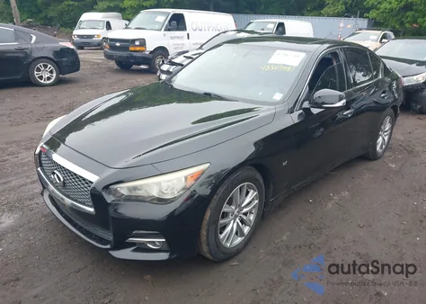 2014 Infiniti Q50 Premium from USA, damaged, VIN JN1BV7AR4EM695232